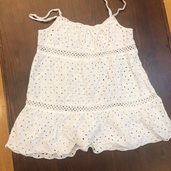 American Eagle Outfitters Tops - American Eagle Sheer Peplum Tank Top